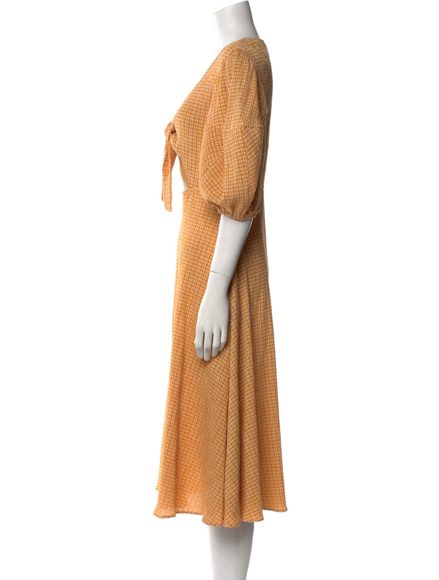 RHODE V-Neck Midi Length Dress