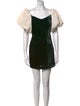 RHODE Dali Velvet Puff-Sleeve Mini Dress