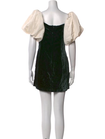 RHODE Dali Velvet Puff-Sleeve Mini Dress