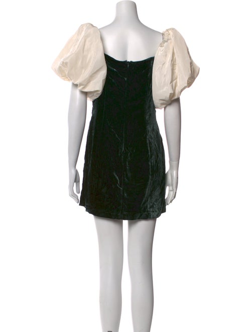 RHODE Dali Velvet Puff-Sleeve Mini Dress