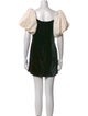 RHODE Dali Velvet Puff-Sleeve Mini Dress
