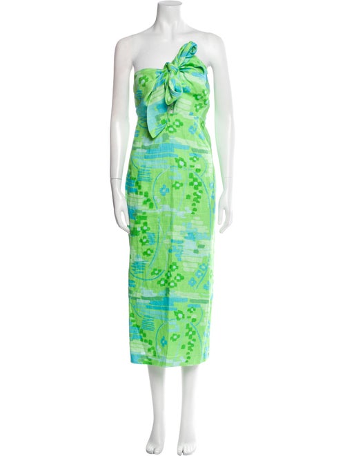 RHODE Linen Midi Length Dress