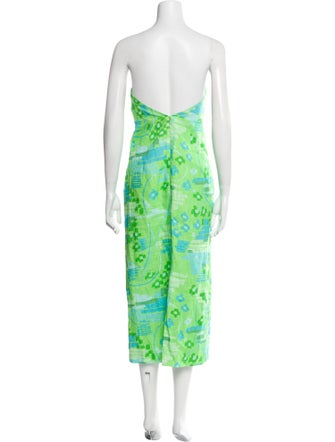 RHODE Linen Midi Length Dress