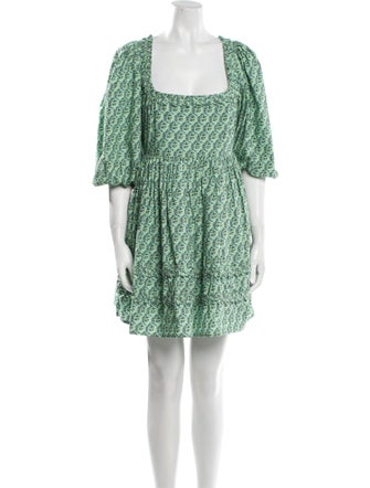 RHODE Floral Print Mini Dress