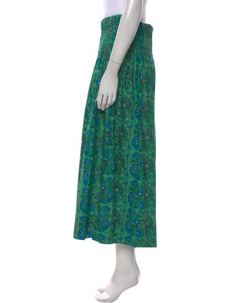 RHODE Floral Print Midi Length Skirt