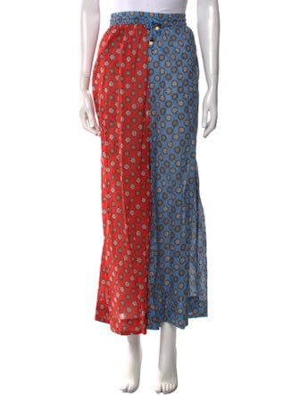 RHODE Printed Wide Leg Pants