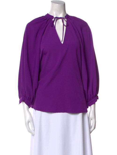 RHODE Crew Neck Three-Quarter Sleeve Blouse