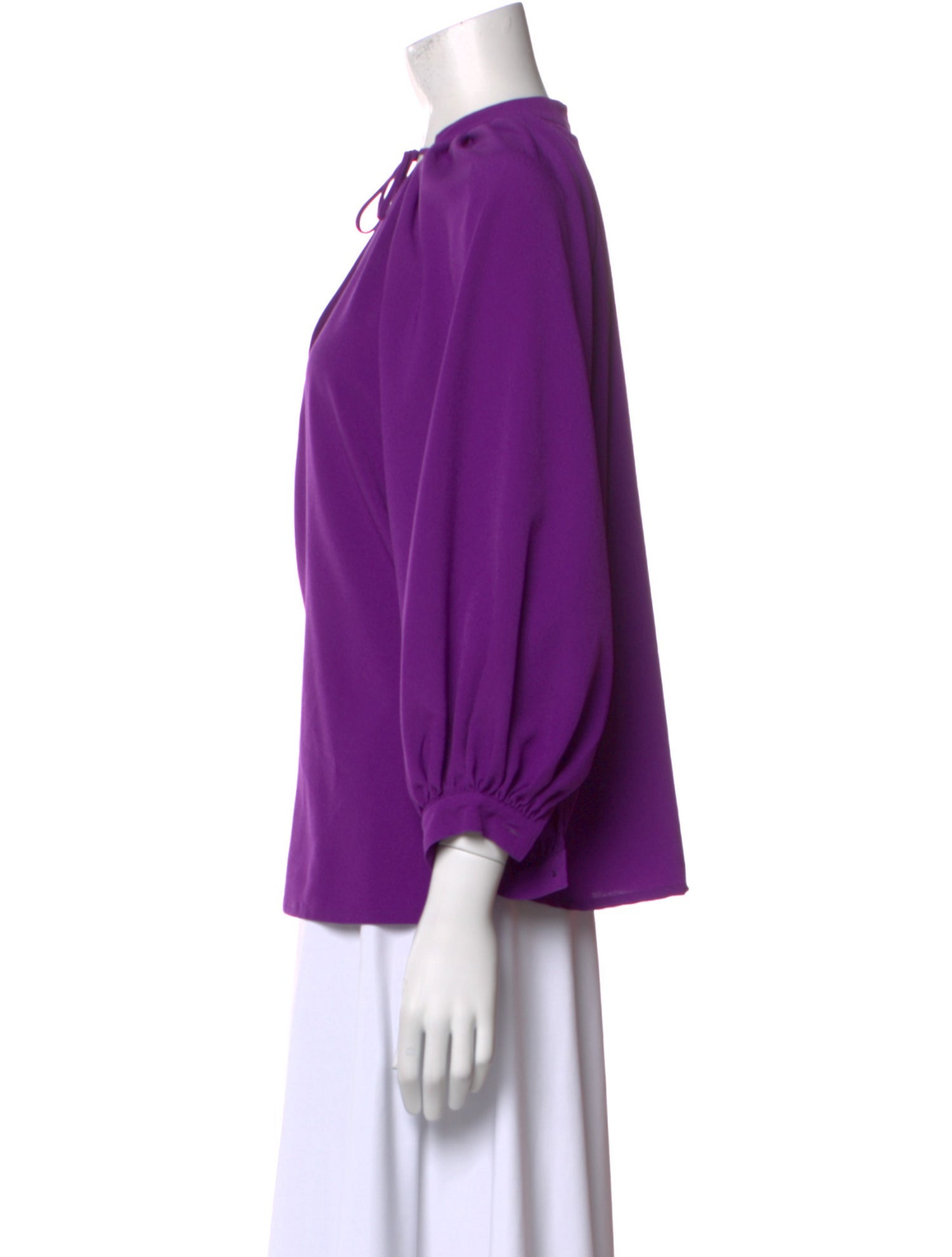 RHODE Crew Neck Three-Quarter Sleeve Blouse