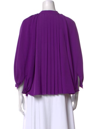 RHODE Crew Neck Three-Quarter Sleeve Blouse