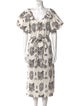 RHODE Printed Midi Length Dress