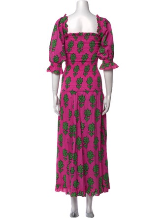 RHODE Floral Print Long Dress