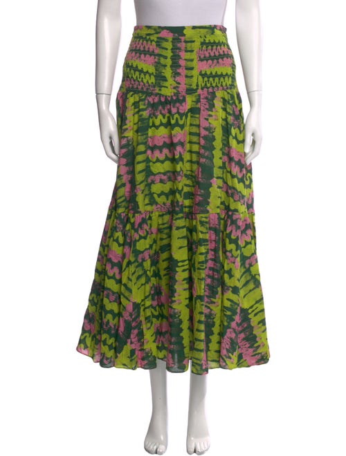 RHODE Printed Midi Length Skirt