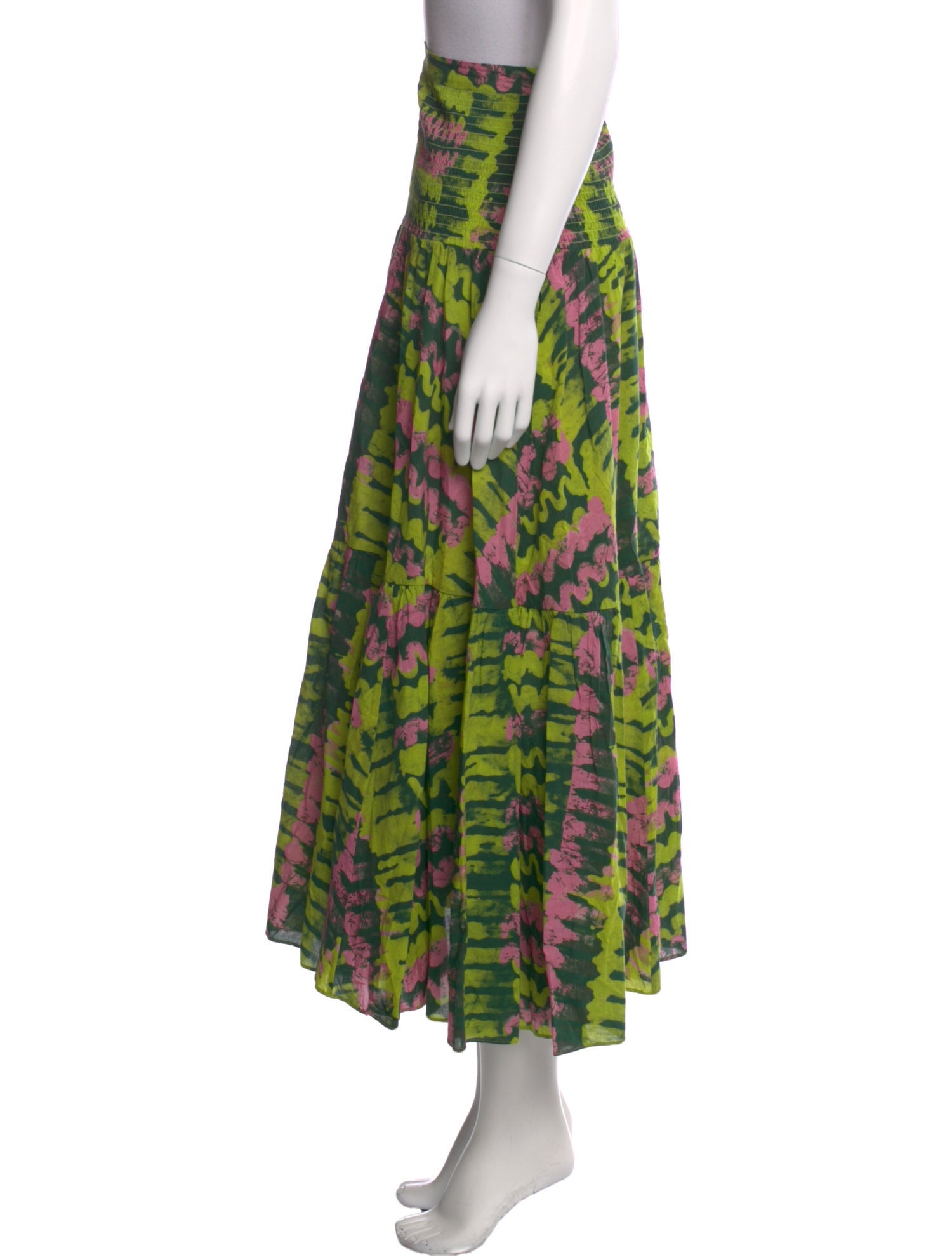 RHODE Printed Midi Length Skirt