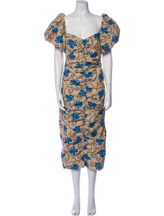 RHODE Printed Long Dress