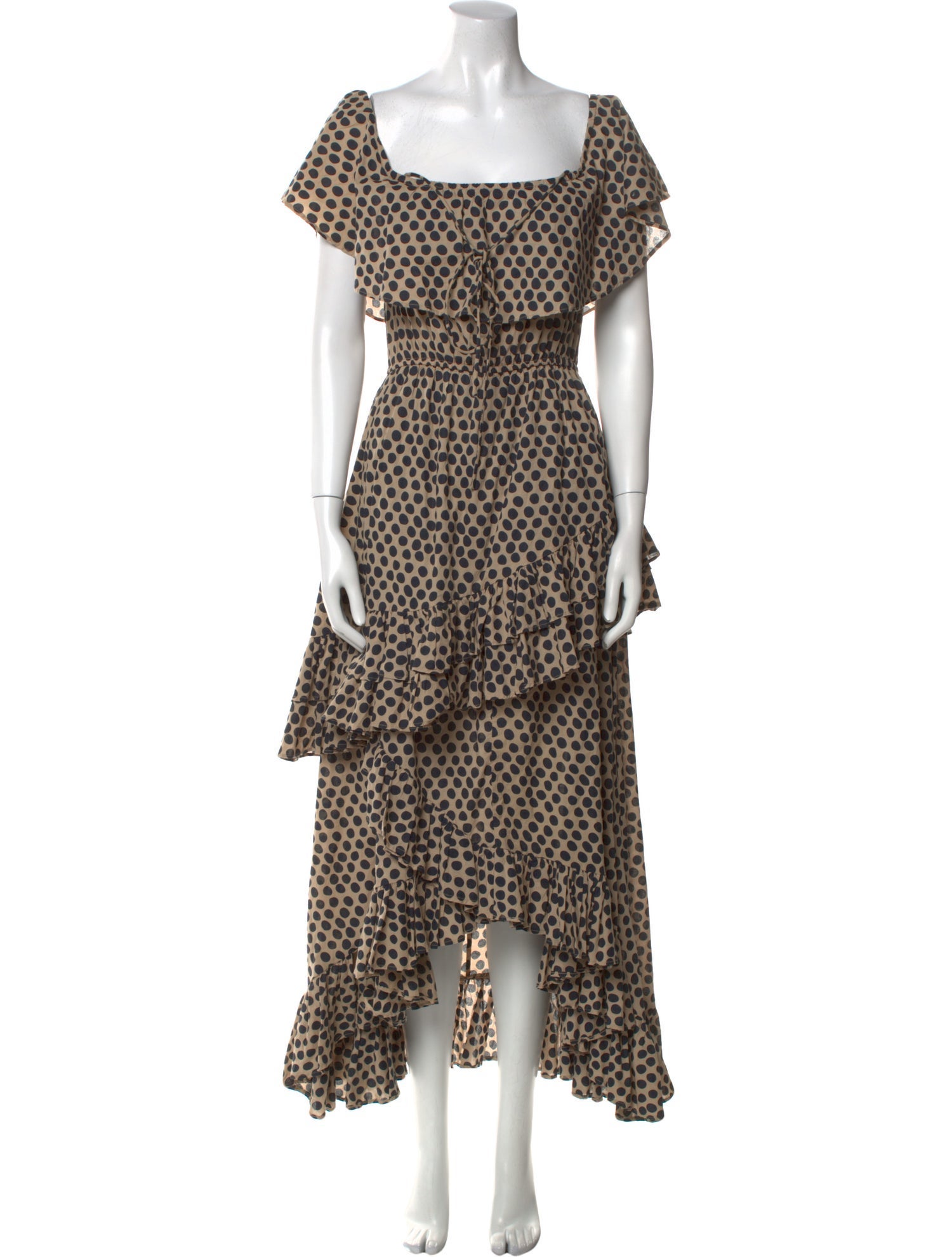 RHODE Polka Dot Print Long Dress