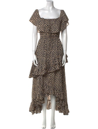 RHODE Polka Dot Print Long Dress