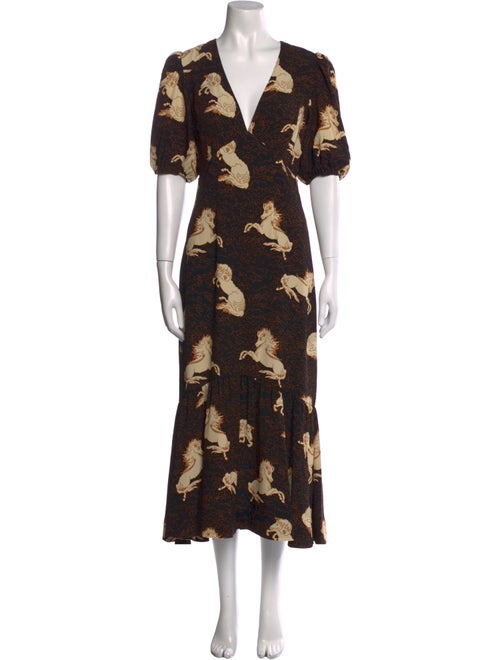 RHODE Floral Print Long Dress