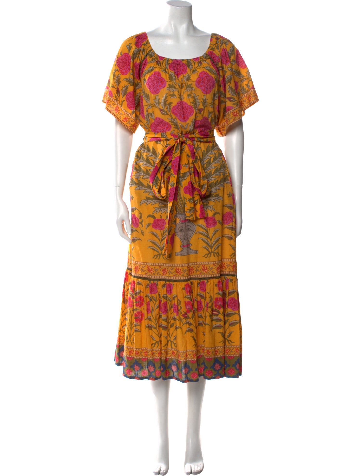 RHODE Printed Midi Length Dress