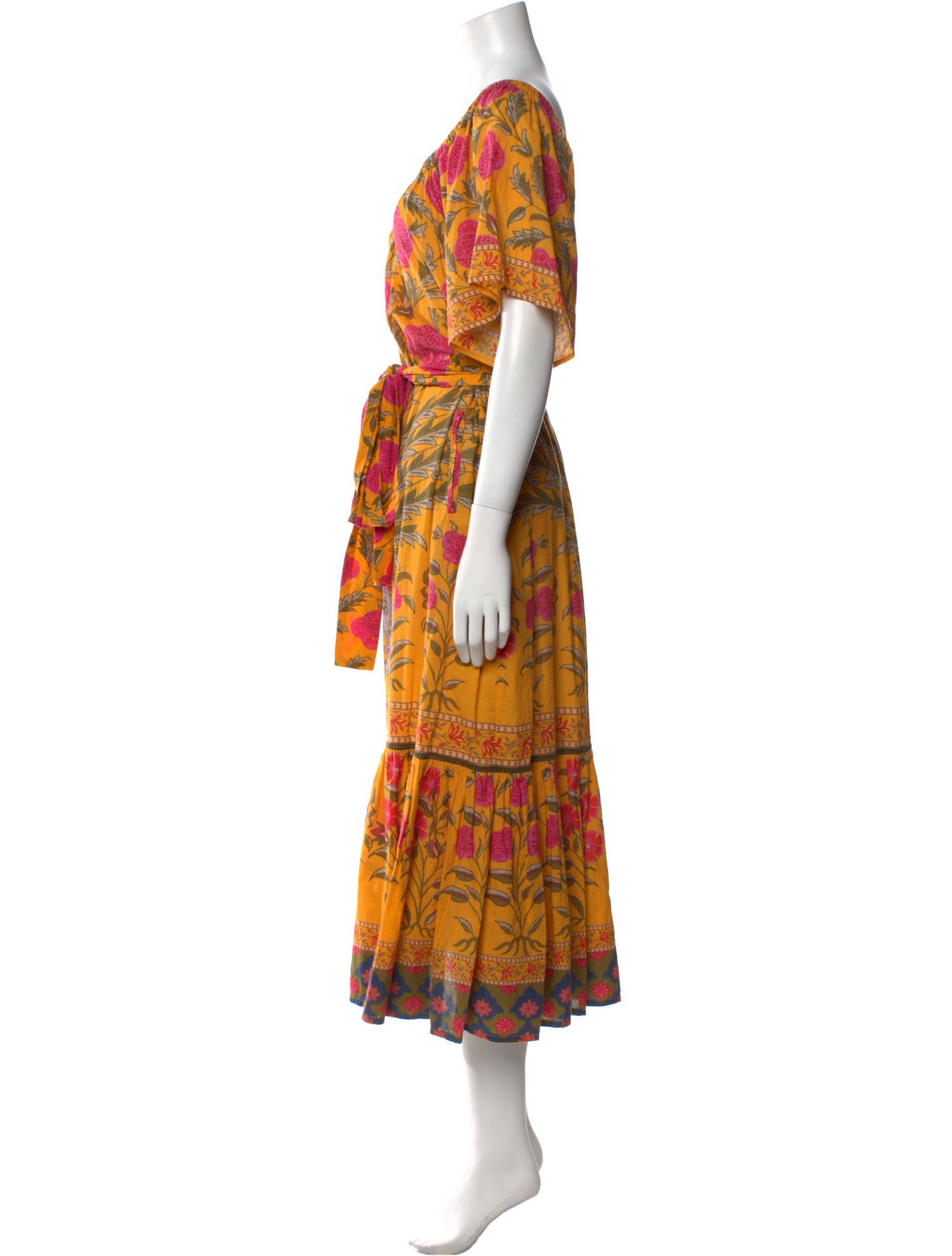 RHODE Printed Midi Length Dress