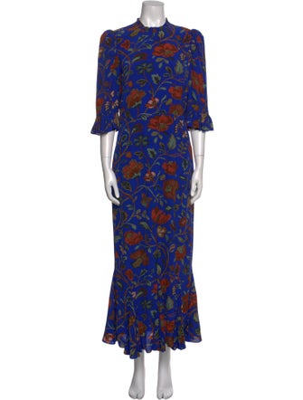 RHODE Floral Print Long Dress