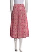RHODE Floral Print Midi Length Skirt