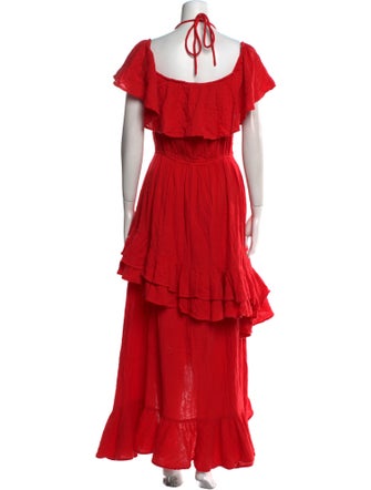 RHODE Square Neckline Long Dress