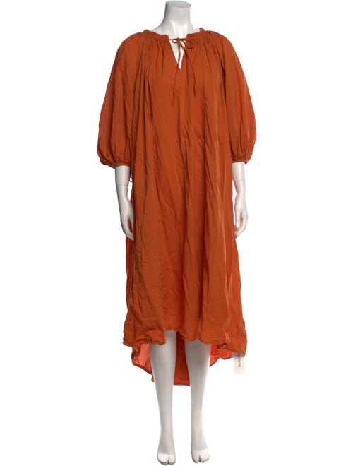 RHODE V-Neck Midi Length Dress