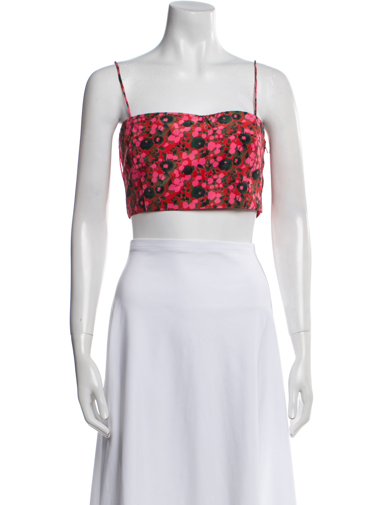 RHODE Floral Print Square Neckline Crop Top w/ Tags