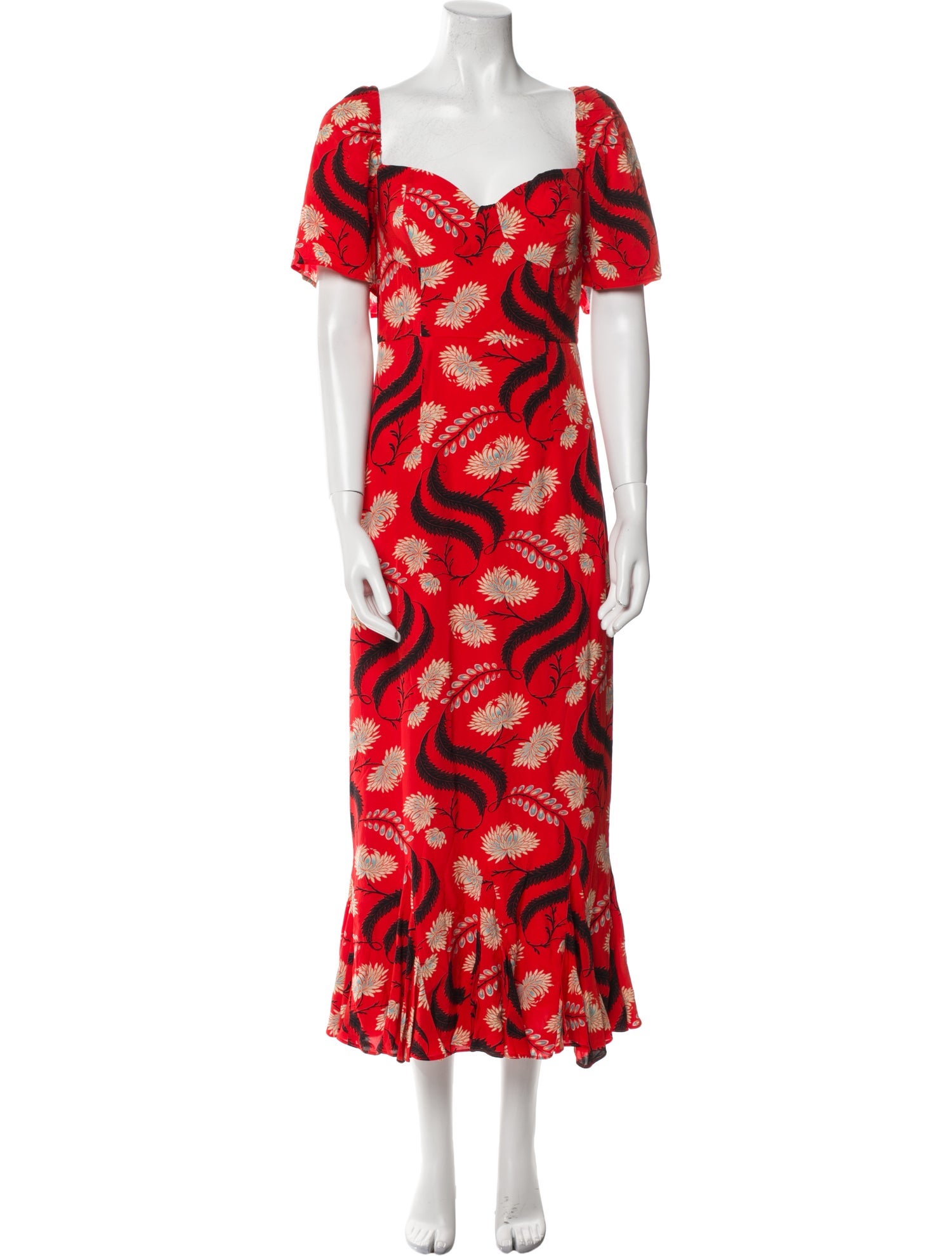 RHODE Floral Print Long Dress w/ Tags