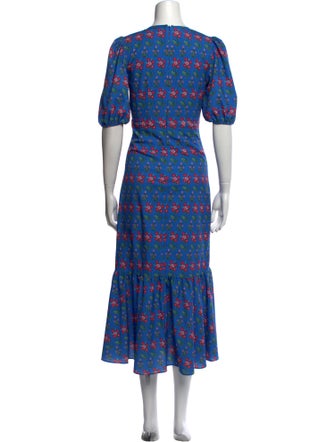 RHODE Floral Print Long Dress