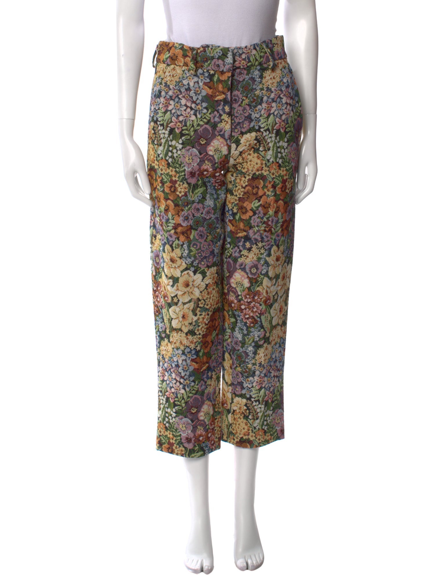 RHODE Floral Print Straight Leg Pants