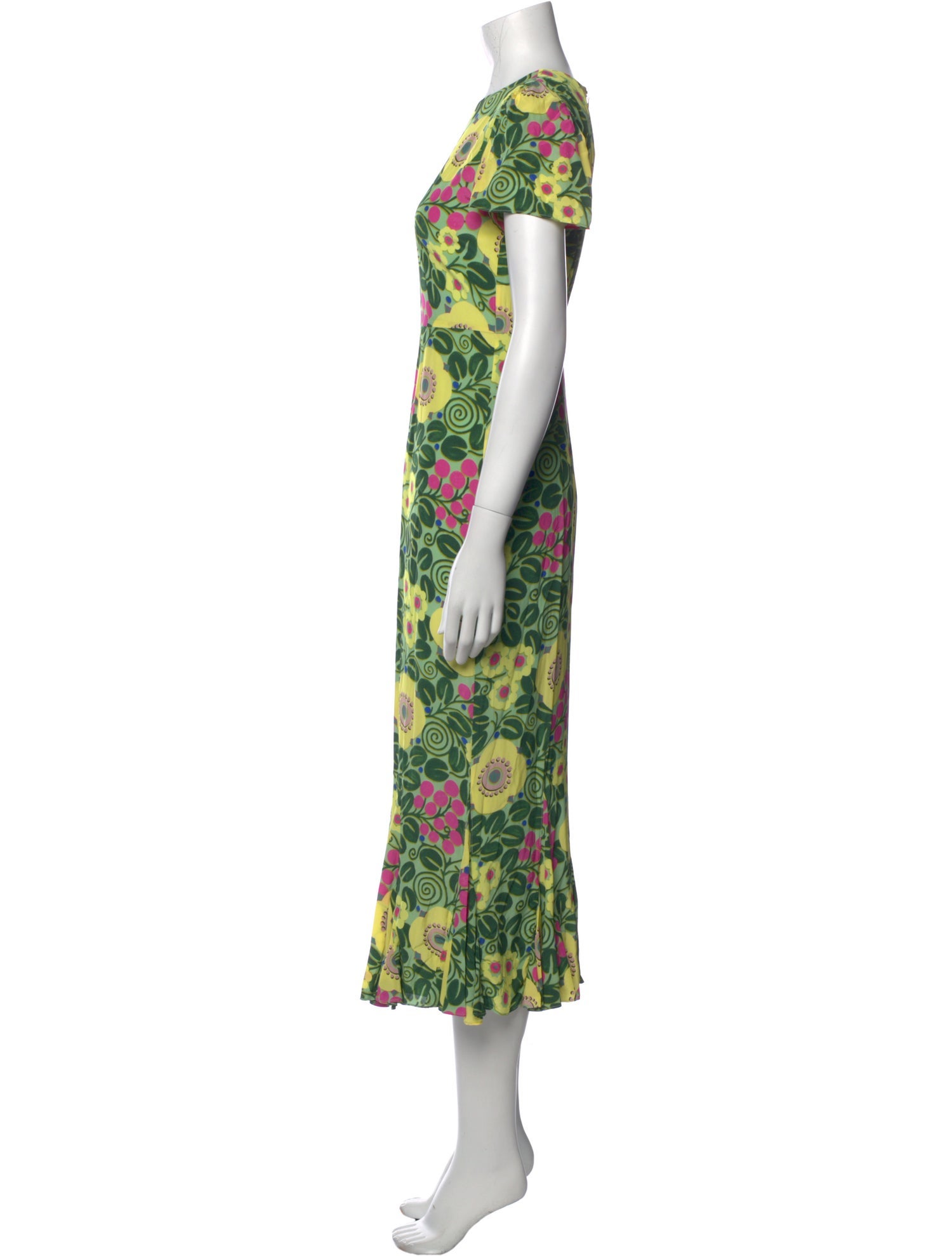 RHODE Floral Print Midi Length Dress w/ Tags
