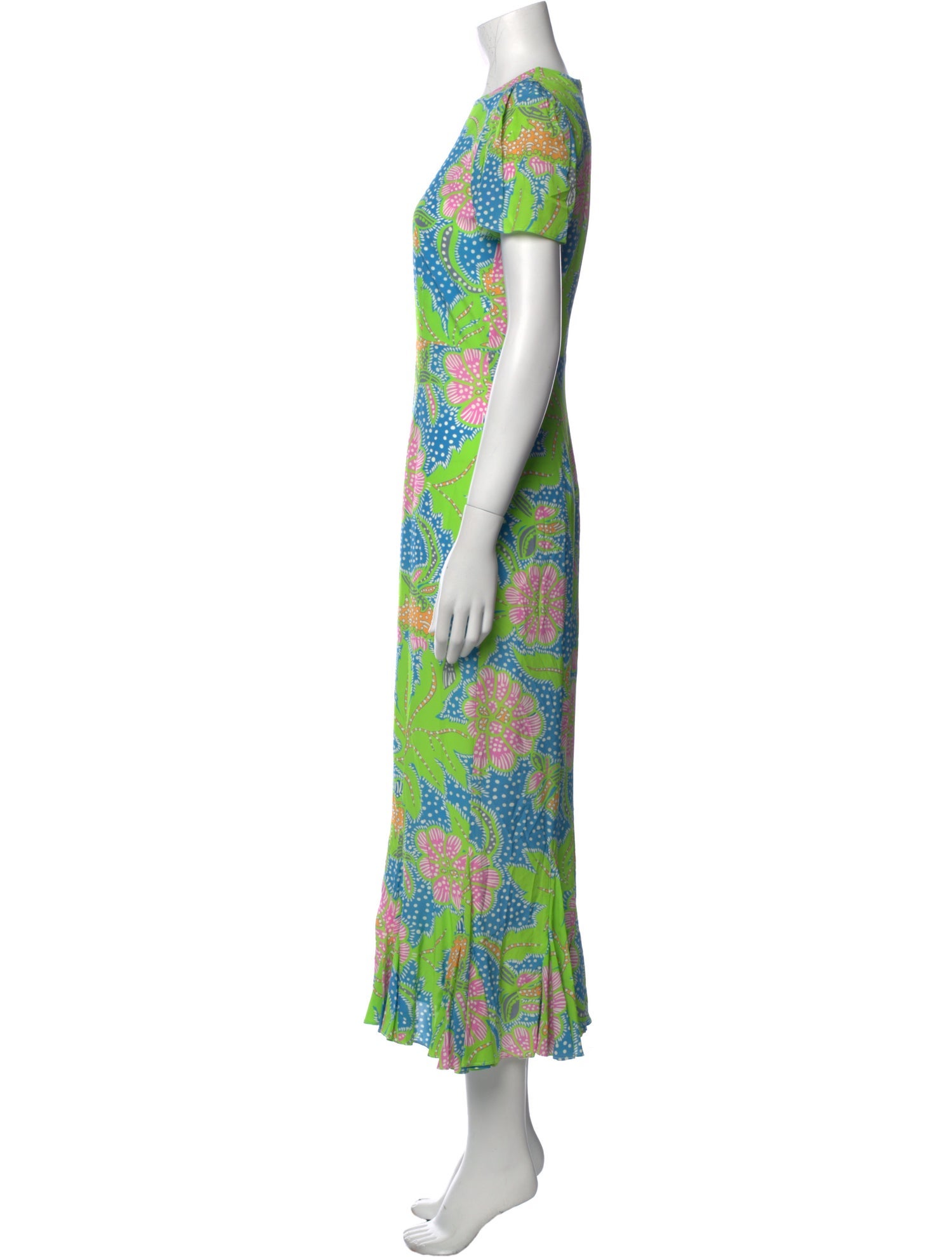 RHODE Floral Print Long Dress w/ Tags