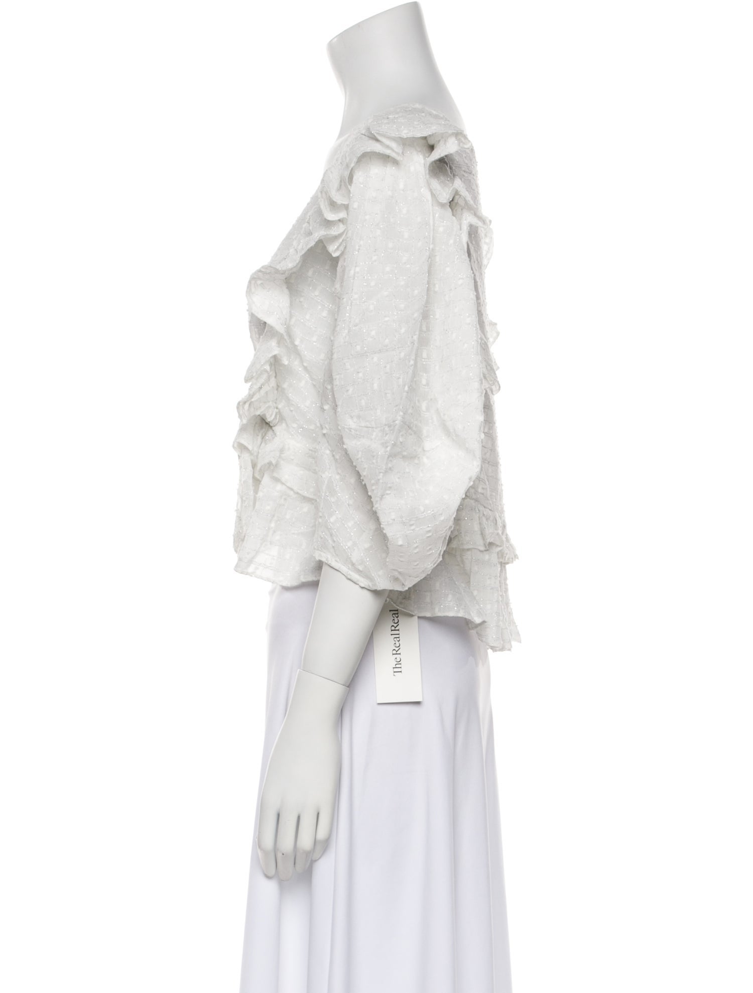 RHODE V-Neck Three-Quarter Sleeve Crop Top w/ Tags