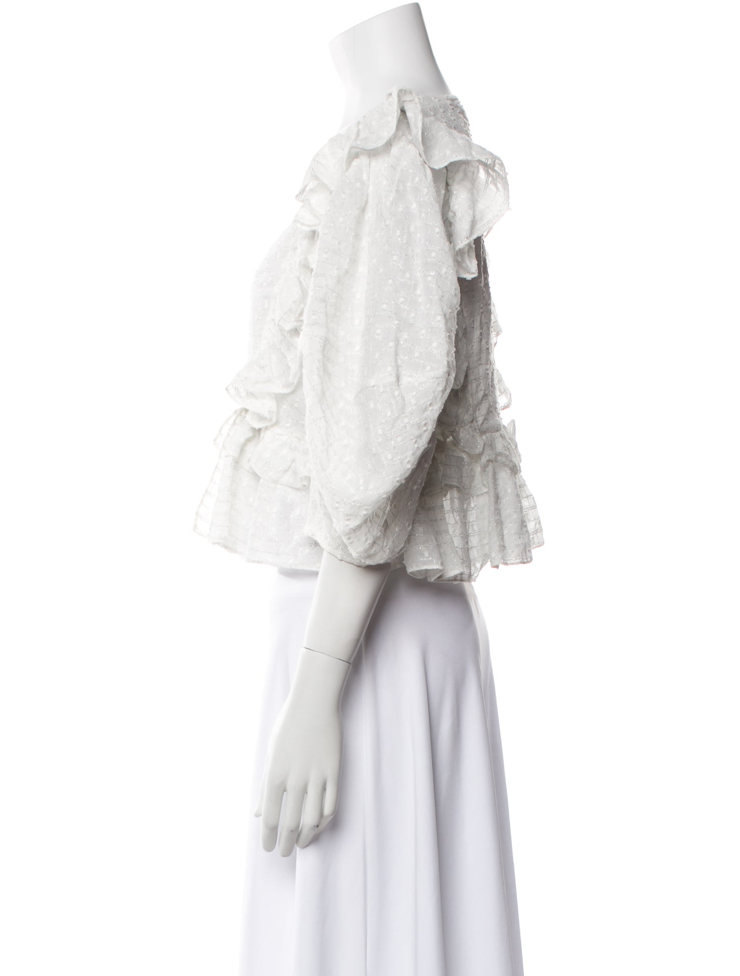 RHODE V-Neck Three-Quarter Sleeve Crop Top w/ Tags