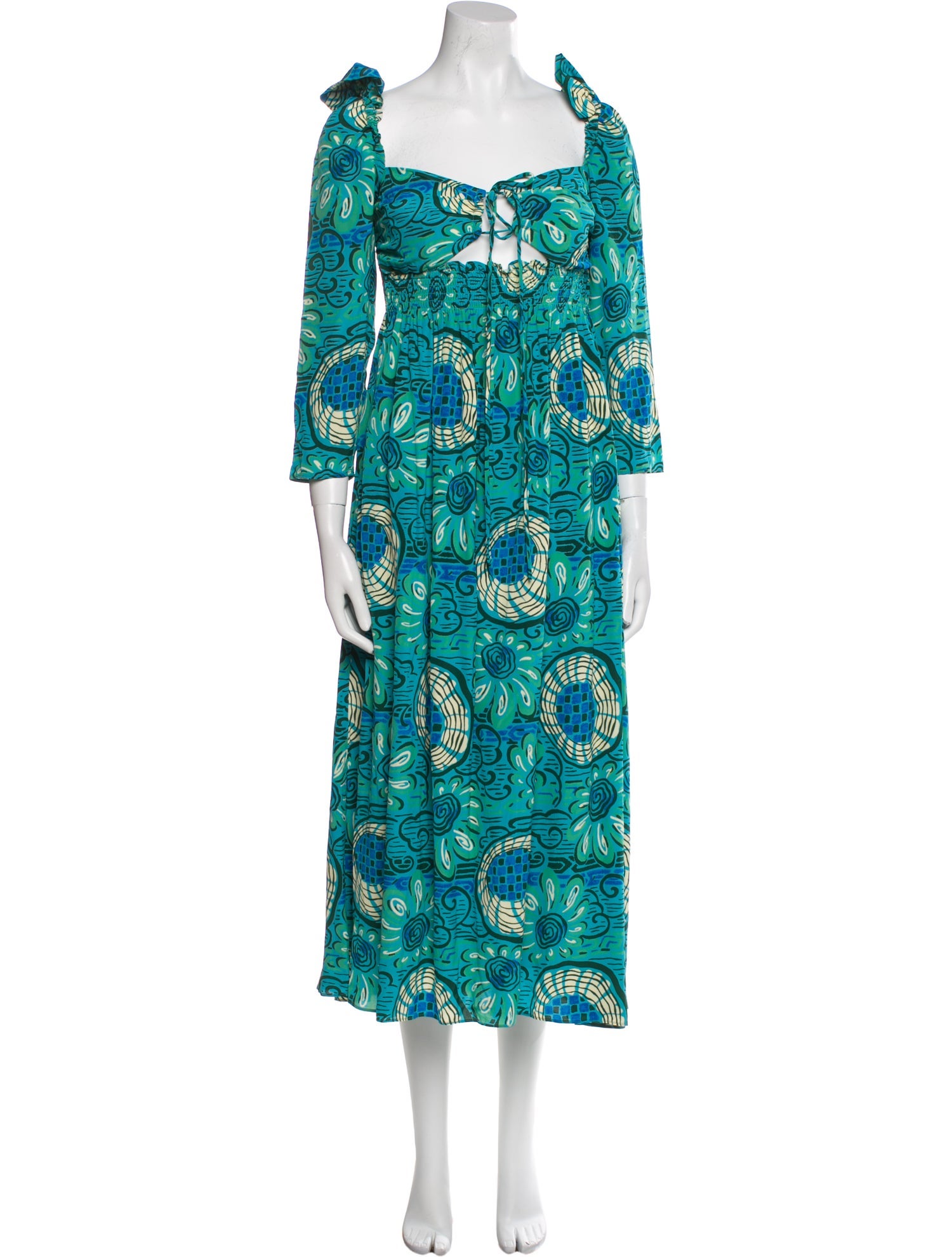 RHODE Paisley Print Long Dress