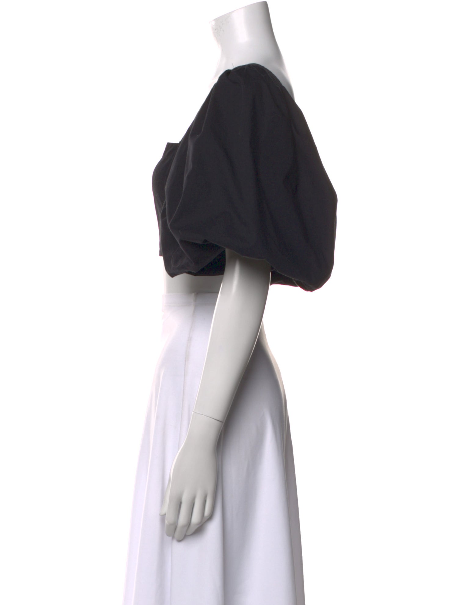 RHODE Square Neckline Short Sleeve Crop Top