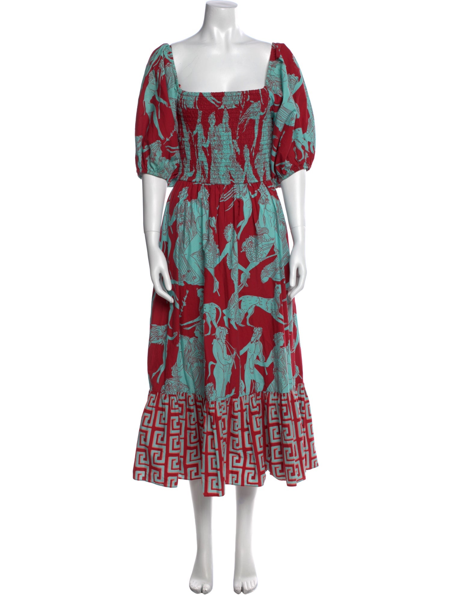 RHODE Printed Midi Length Dress