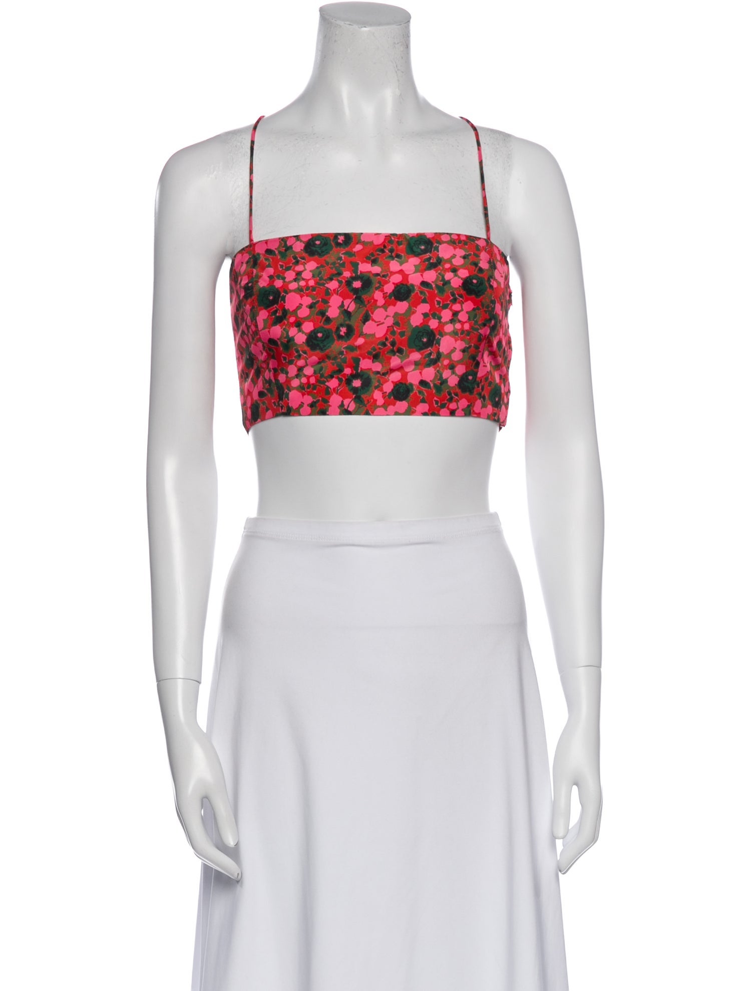 RHODE Floral Print Square Neckline Crop Top w/ Tags