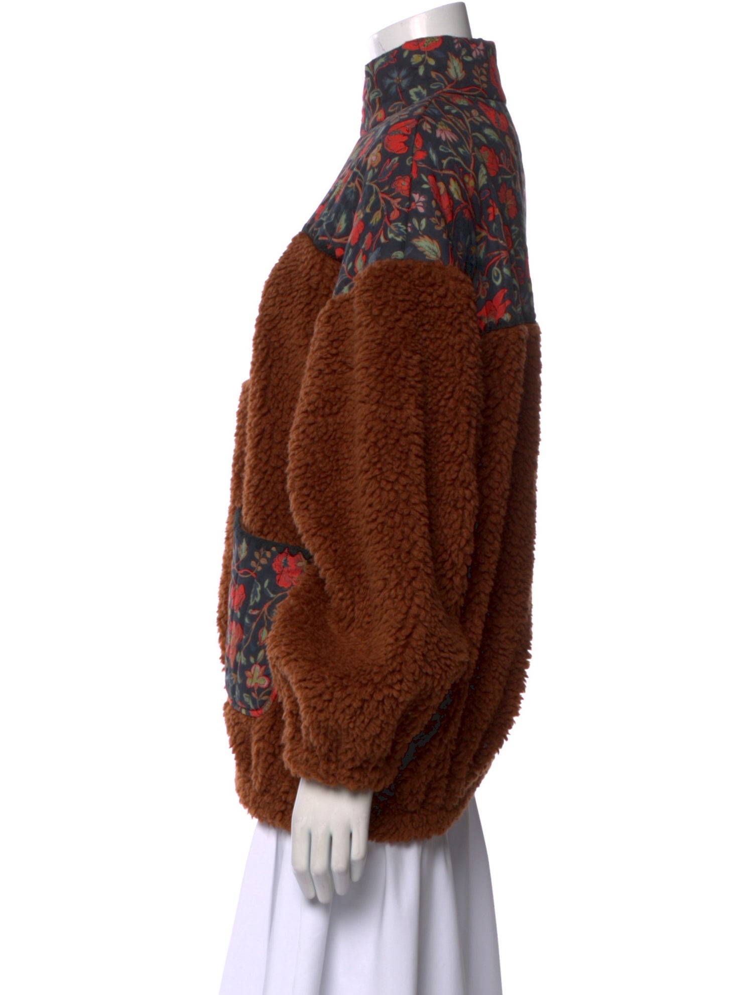 RHODE Floral Print Mock Neck Sweatshirt