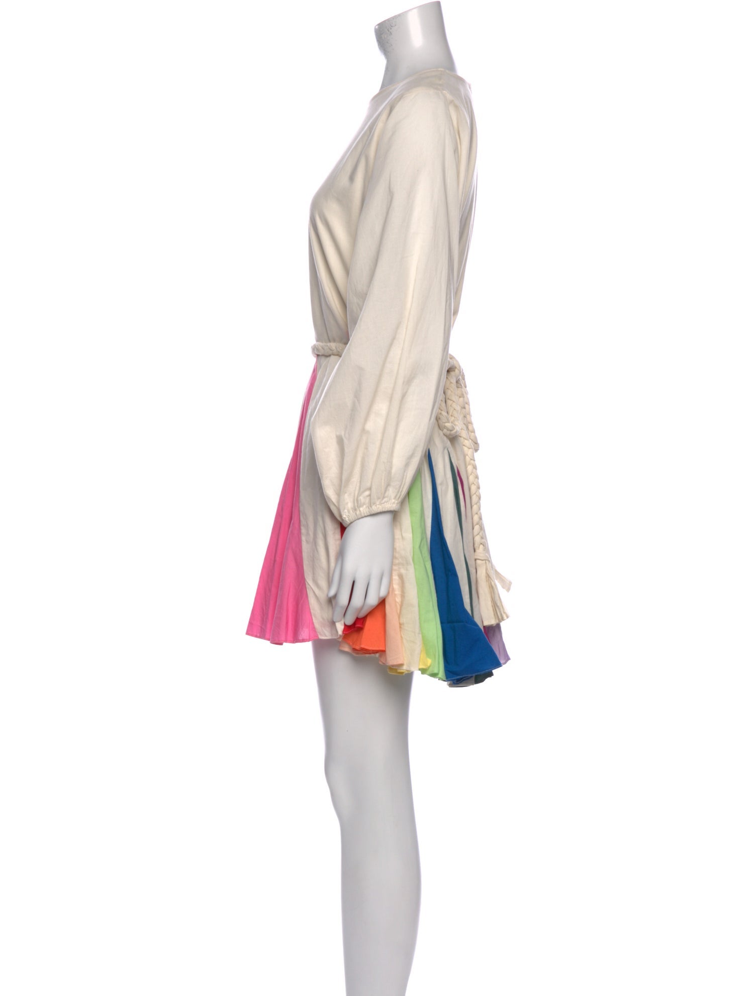 RHODE Colorblock Pattern Mini Dress