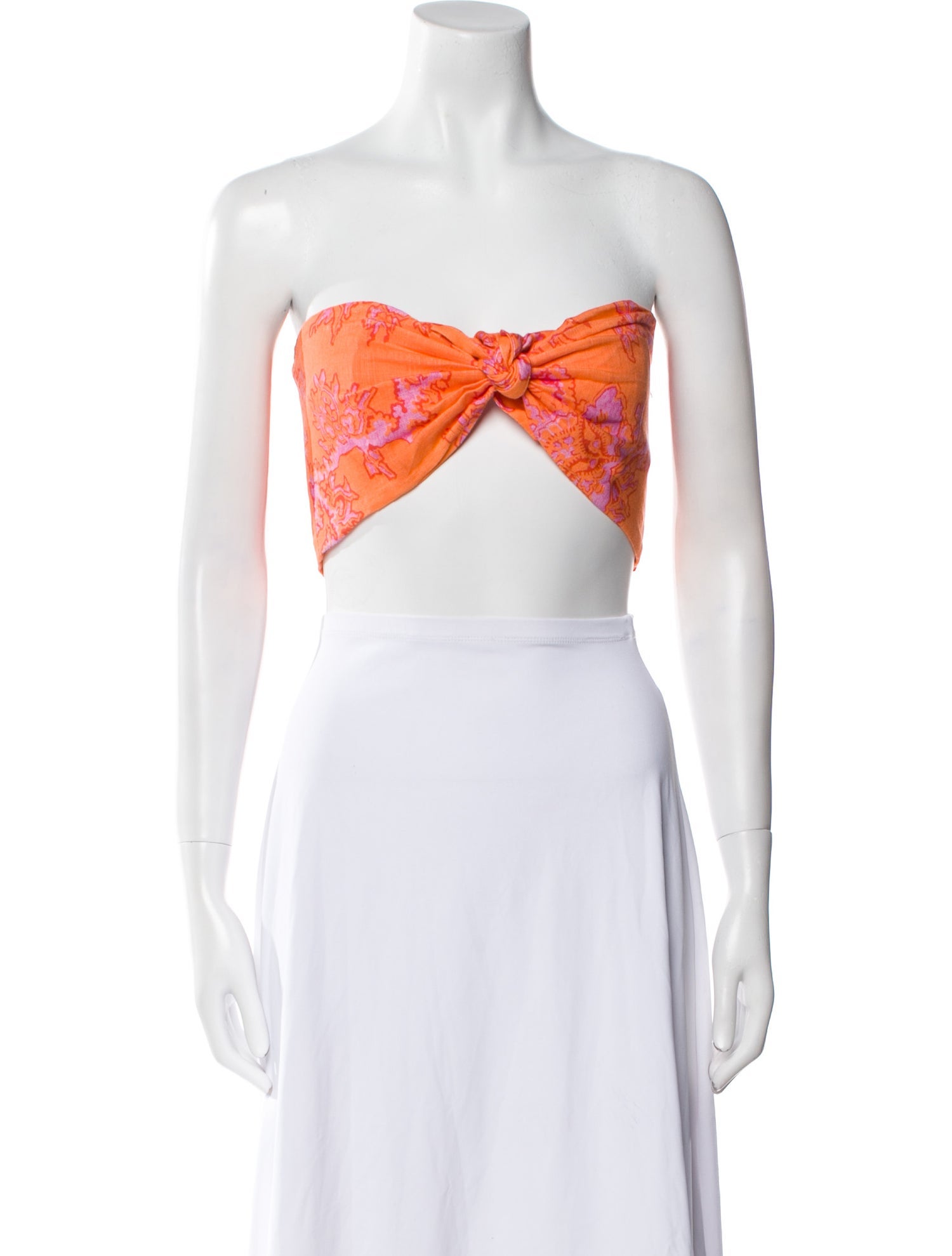 RHODE Linen Printed Crop Top