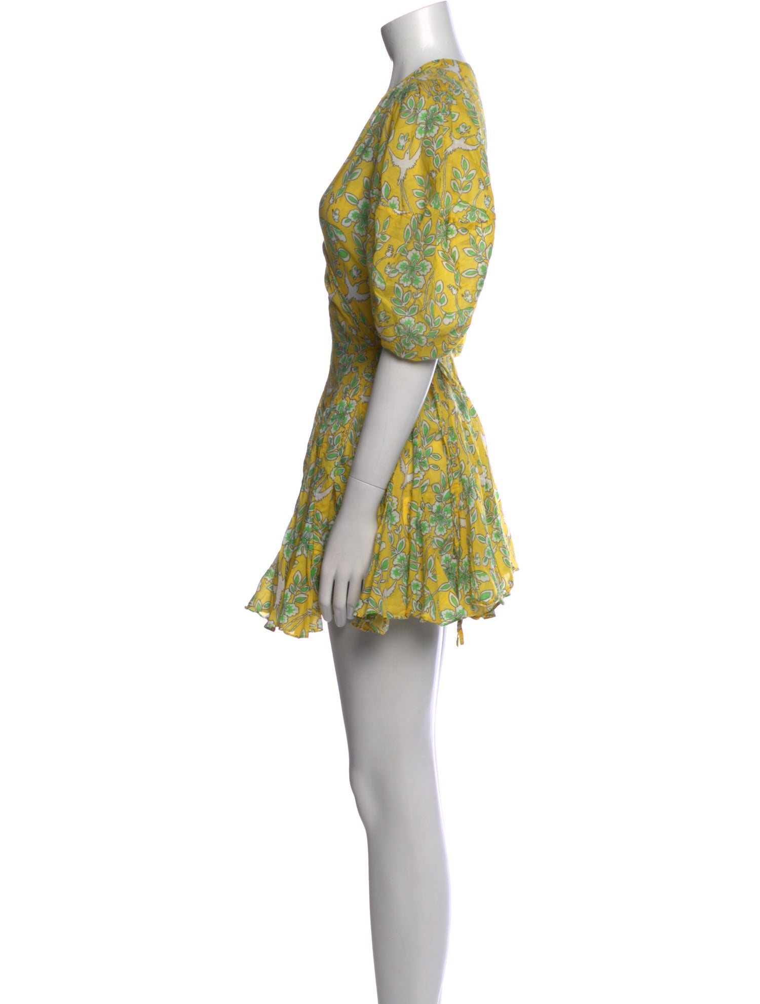 RHODE Floral Print Mini Dress