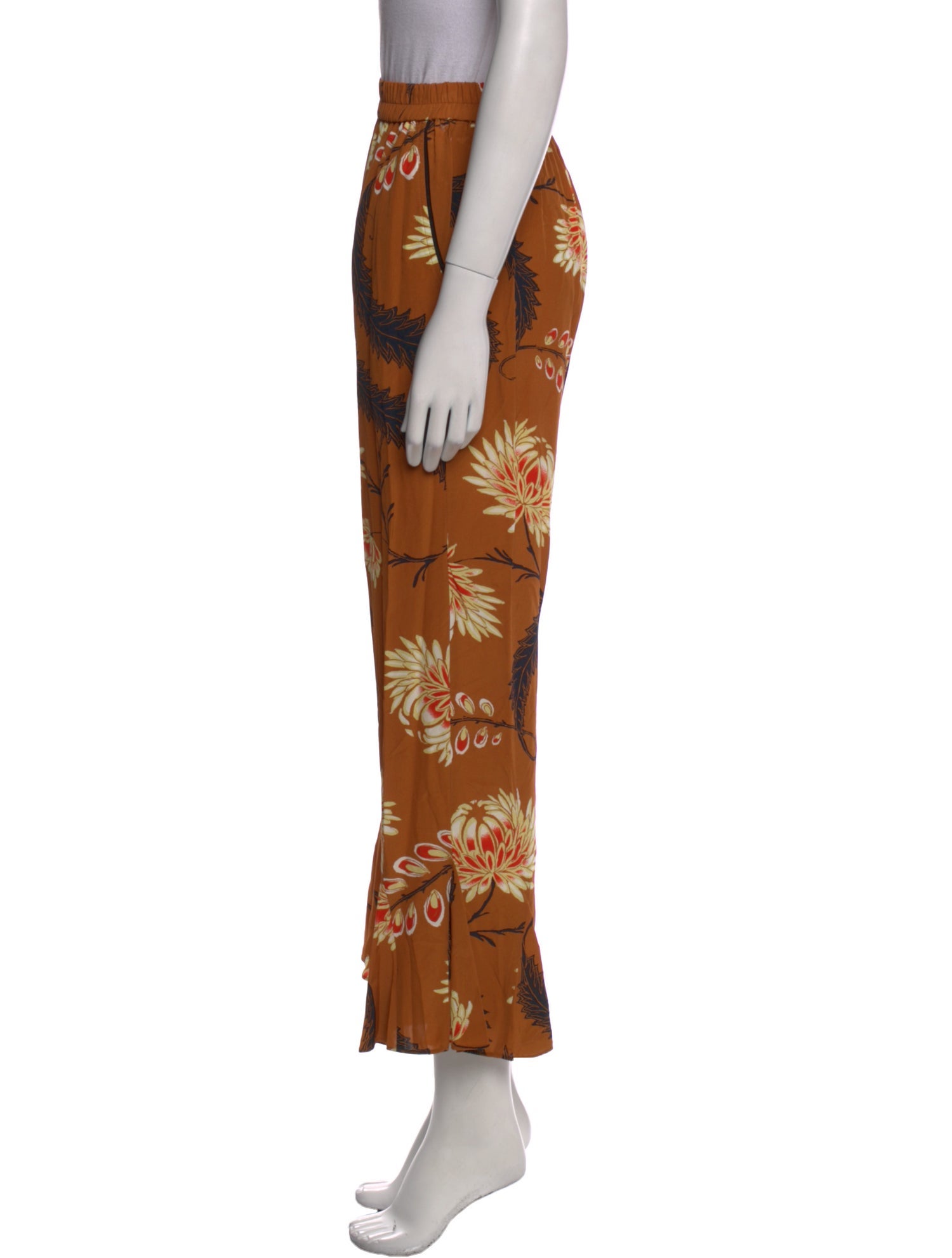 RHODE Printed Wide Leg Pants