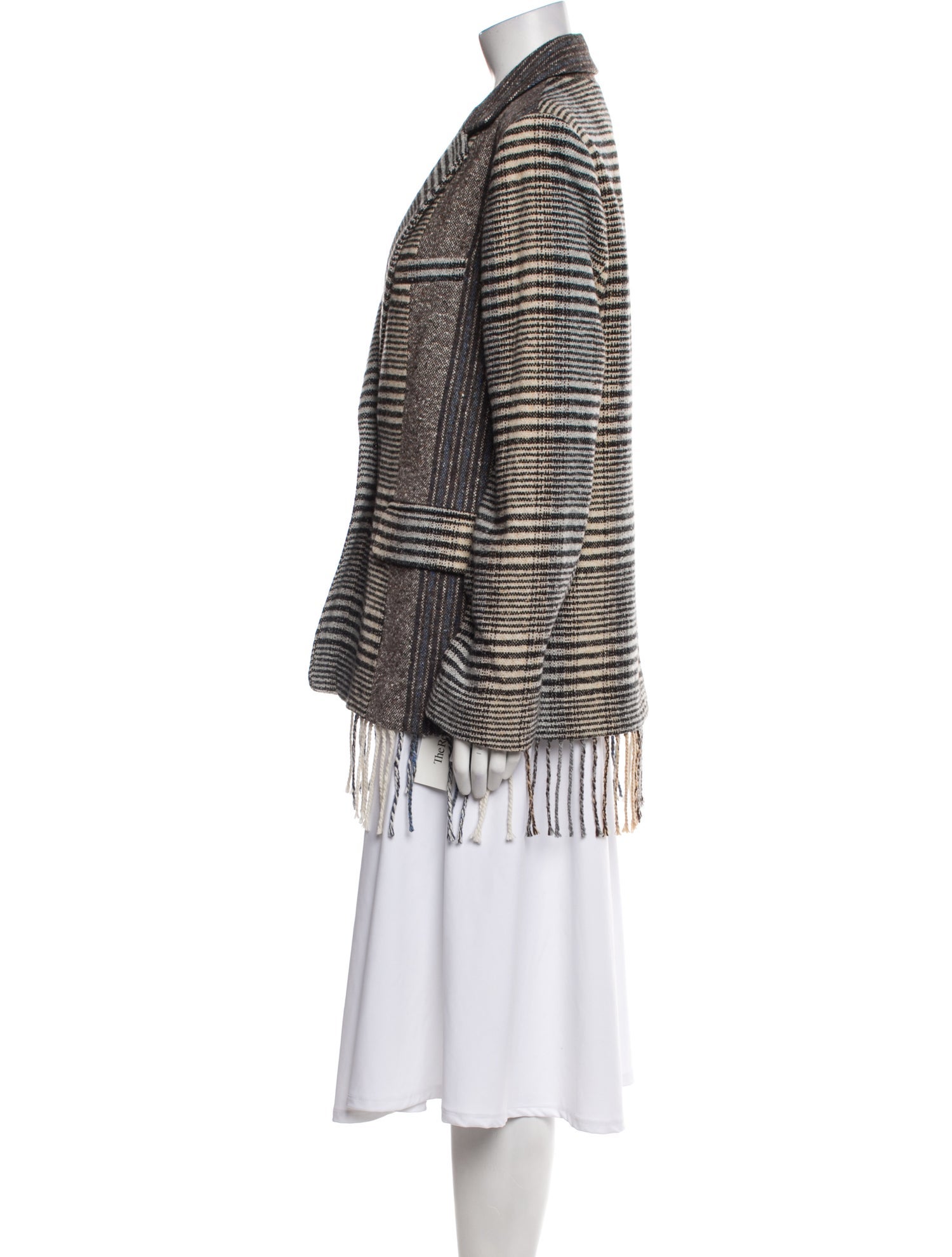 RHODE Wool Plaid Print Blazer