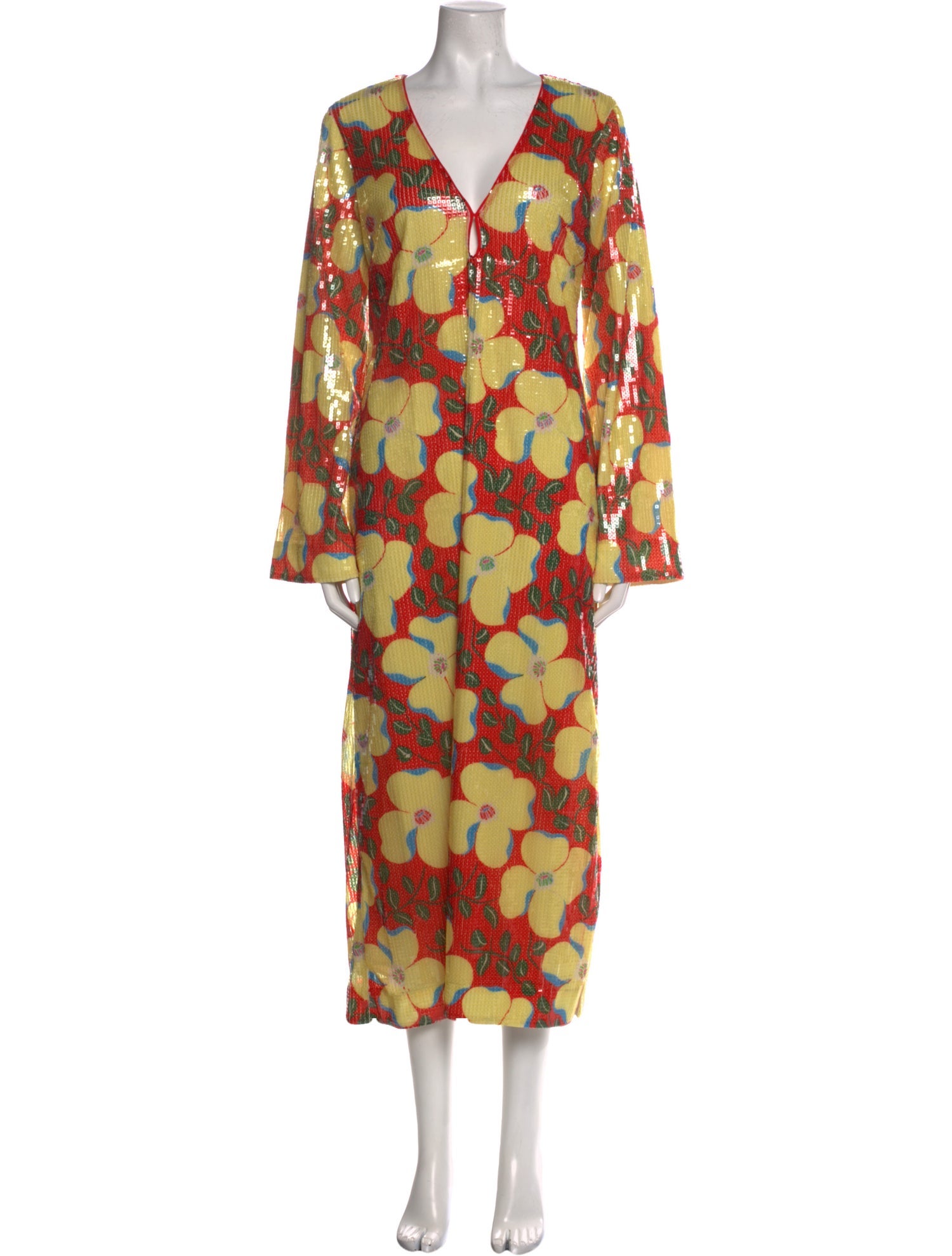 RHODE Floral Print Long Dress w/ Tags