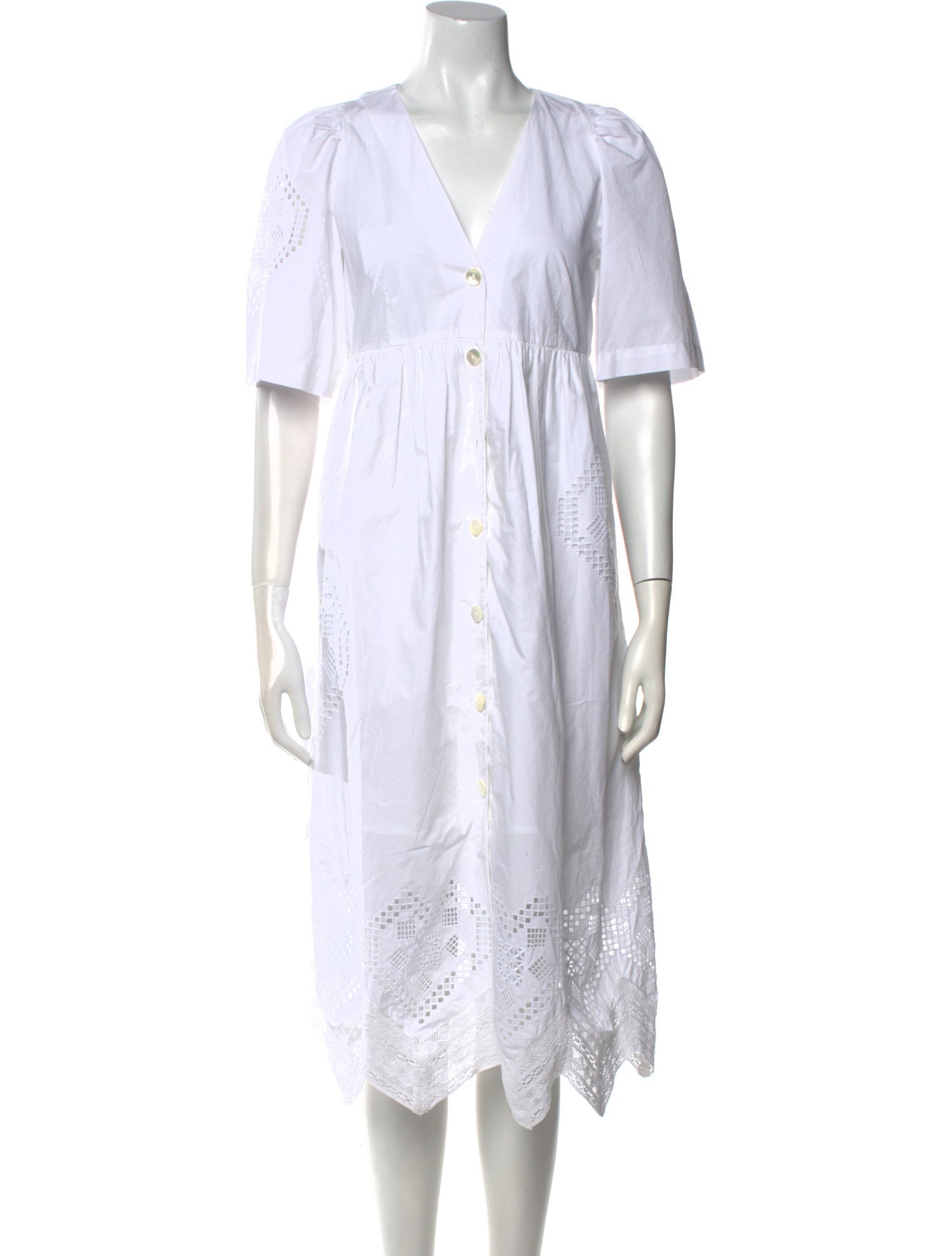 RHODE V-Neck Knee-Length Dress