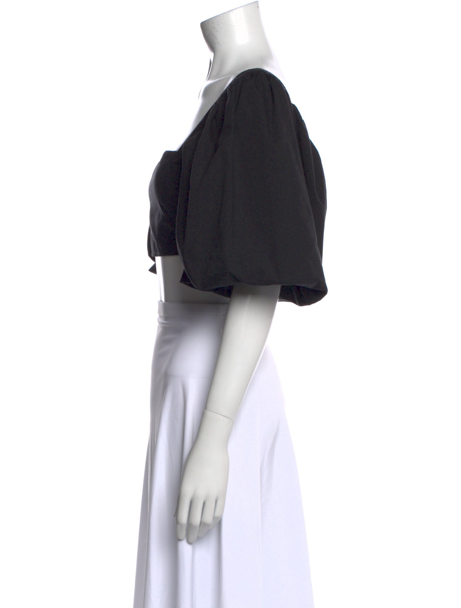 RHODE Square Neckline Short Sleeve Crop Top