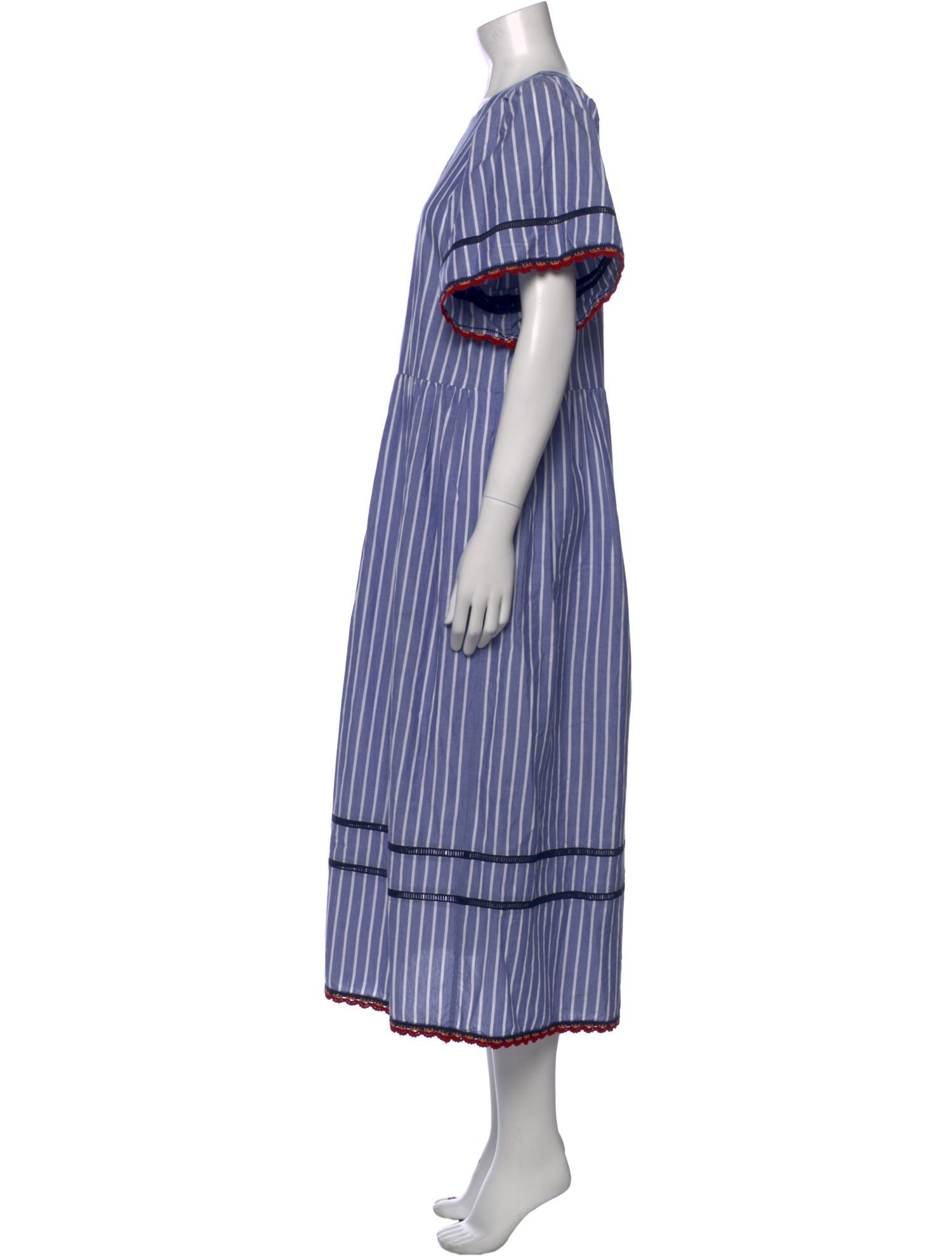 RHODE Striped Long Dress