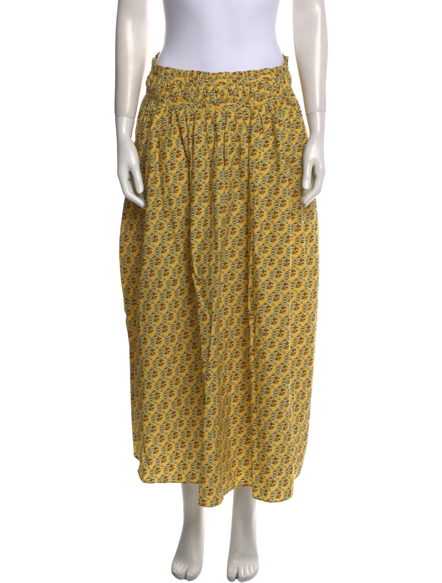 RHODE Printed Midi Length Skirt